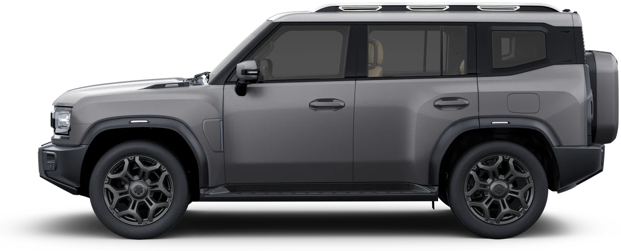 T2 in Matte Grey, side elevation